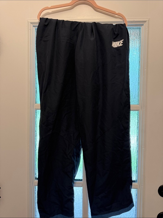 Nike Other - Nike Black Loose-Fit Track Pants with White Logo